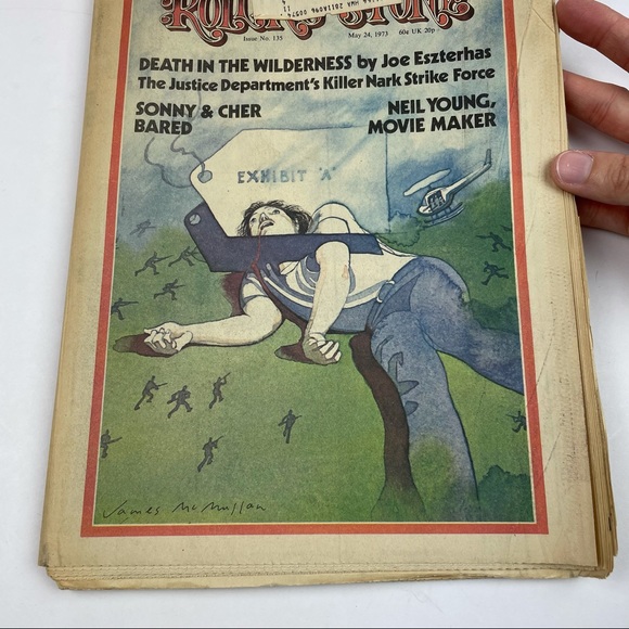 Vintage Rolling Stone Magazine Neil Young Sonny And Cher May 24, 1973 Music Art - Picture 3 of 5